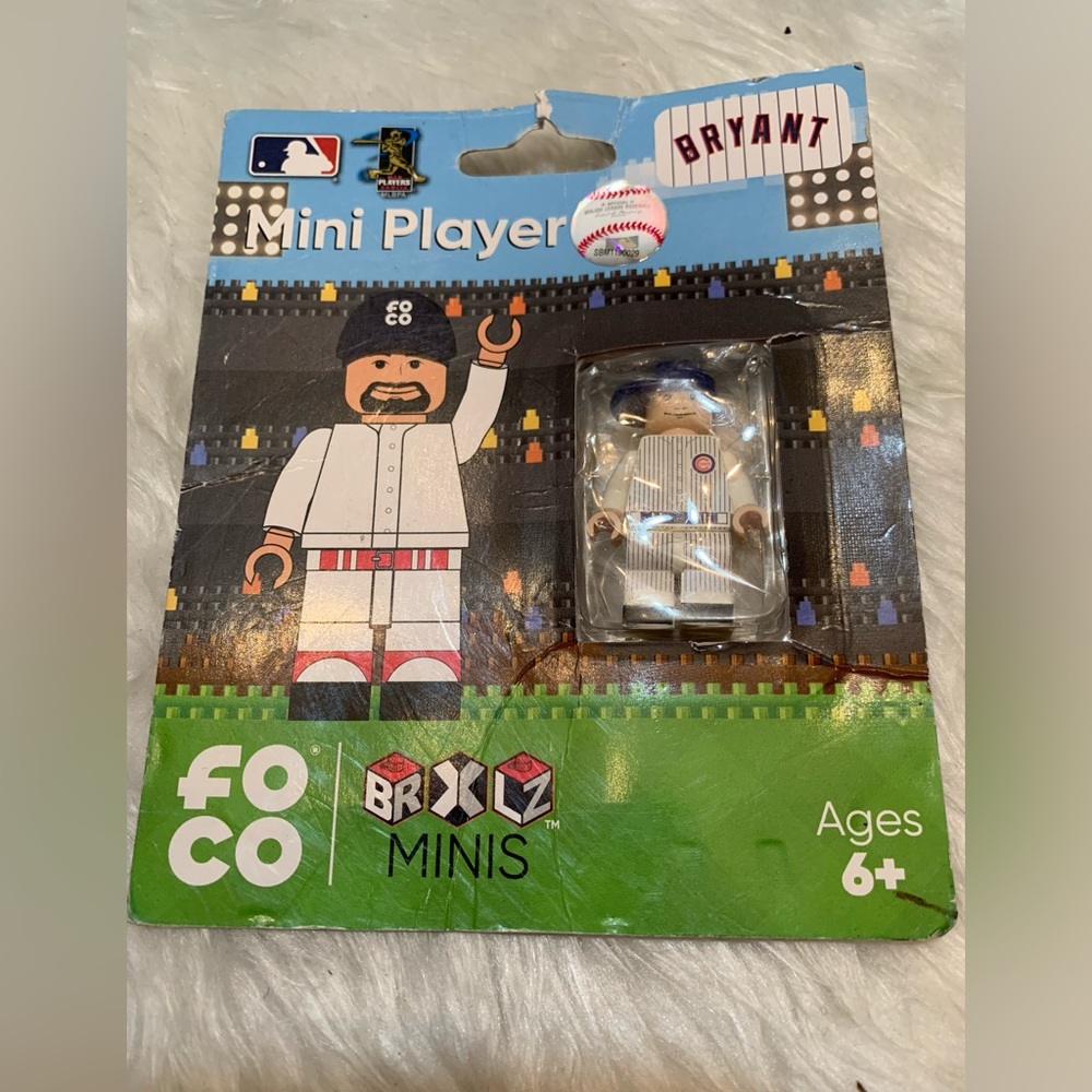 Foco Brxlz Mlb Baseball Mini Player Chicago Cubs Bryant Minifigure. New